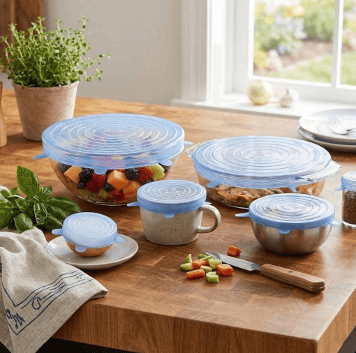 Reusable Stretch Food Covers Set