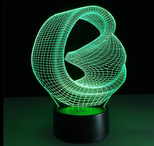 Glowing Geometric Optical Illusion Lamp